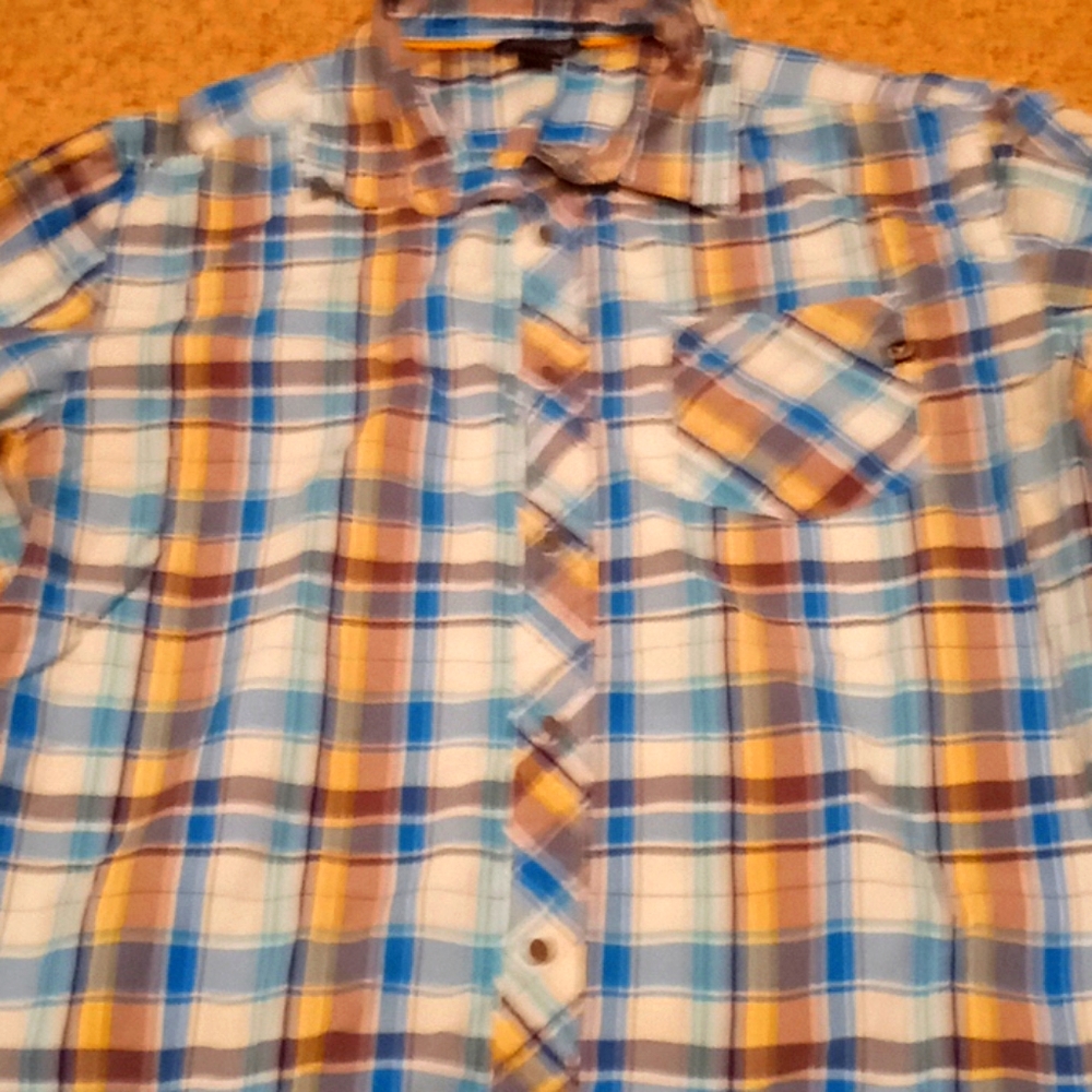 Marmot blue/yellow dress shirt